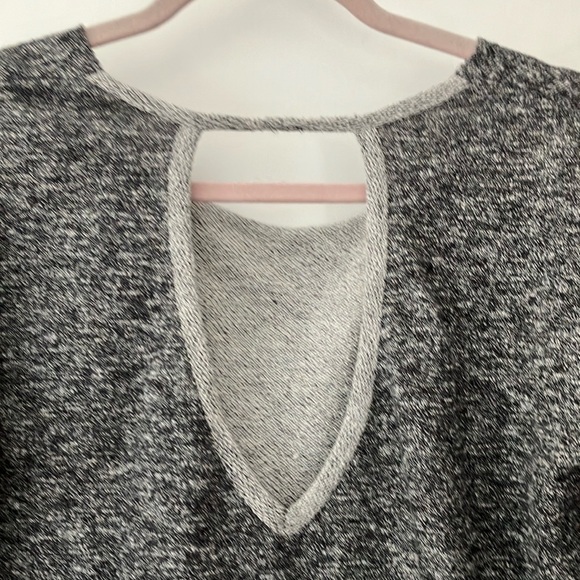 Bobi women’s medium size heather/ charcoal Gray sweatshirt 3/4 sleeve  Sweater - Picture 5 of 16